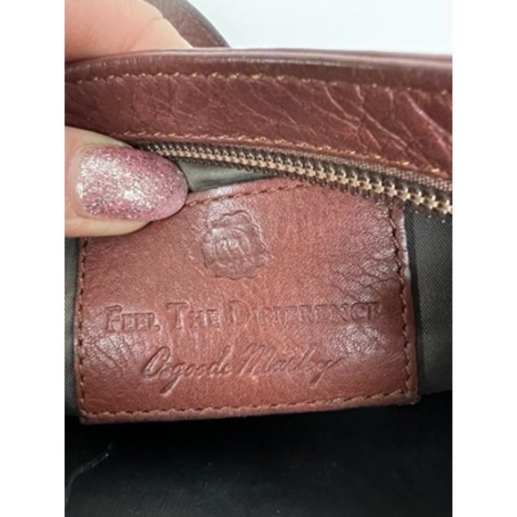 Osgoode Marley Feel The Difference Brown Leather Crossbody Shoulder Bag - Picture 8 of 8